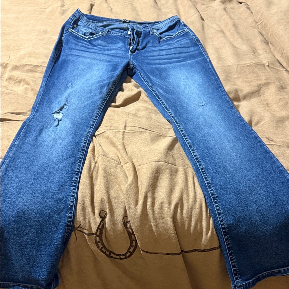 Women's Classic Blue Flare Jeans